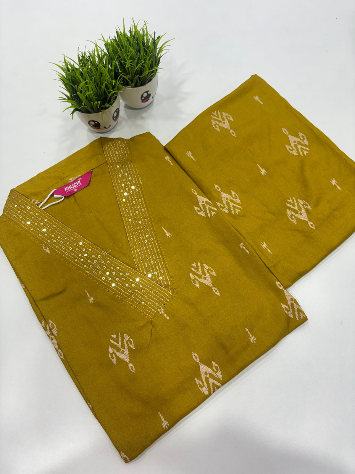 SS10101 Trendy High Collar V Neck Co-ord Set