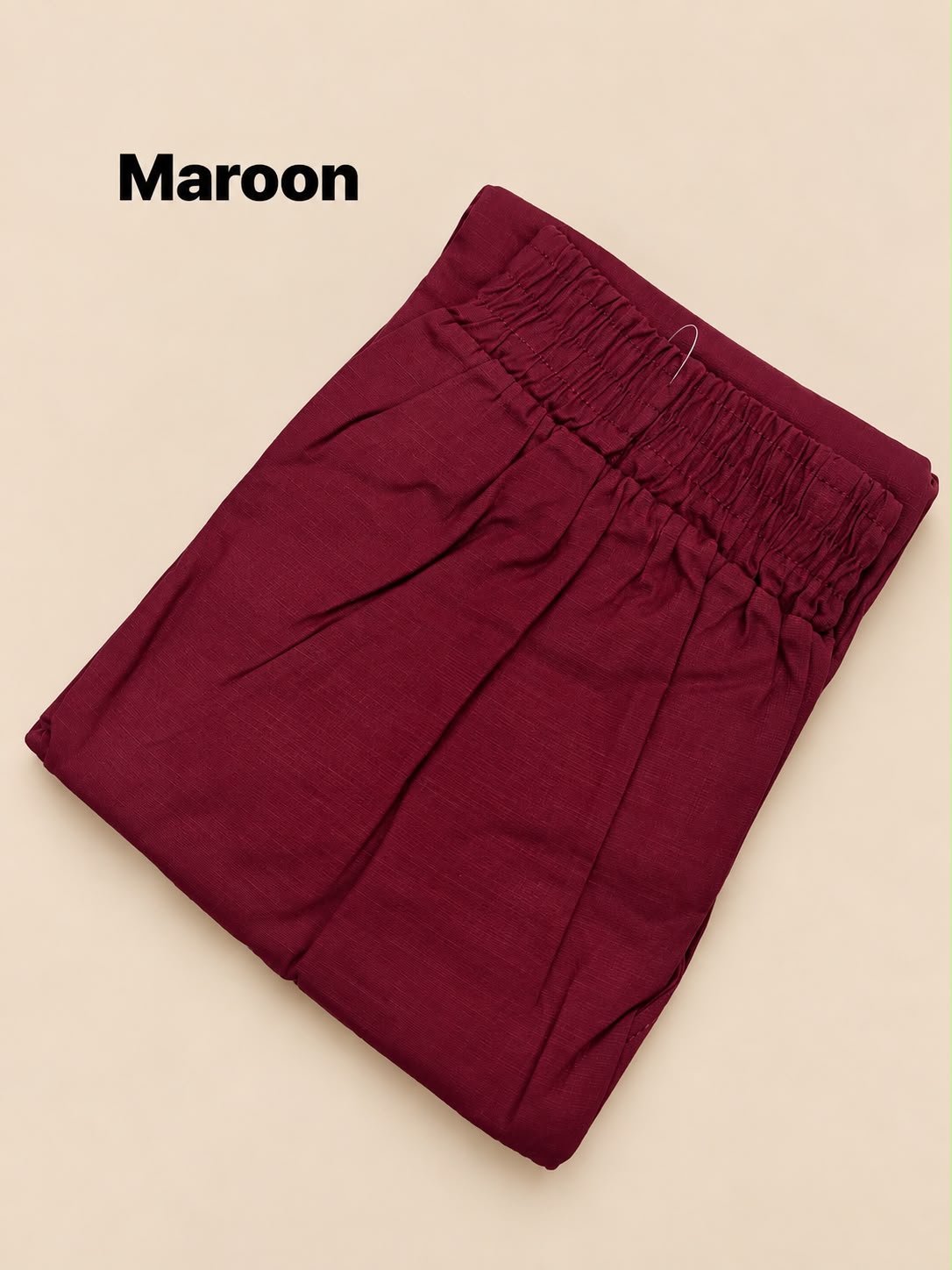 SS10169 Straight Fit Stretchable Pant - MAROON