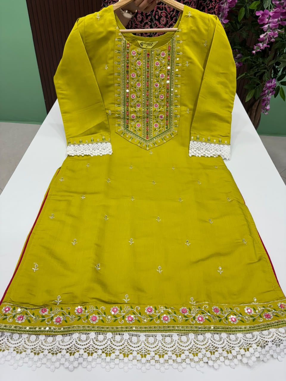 SS6505 Premium Roman Silk Kurti