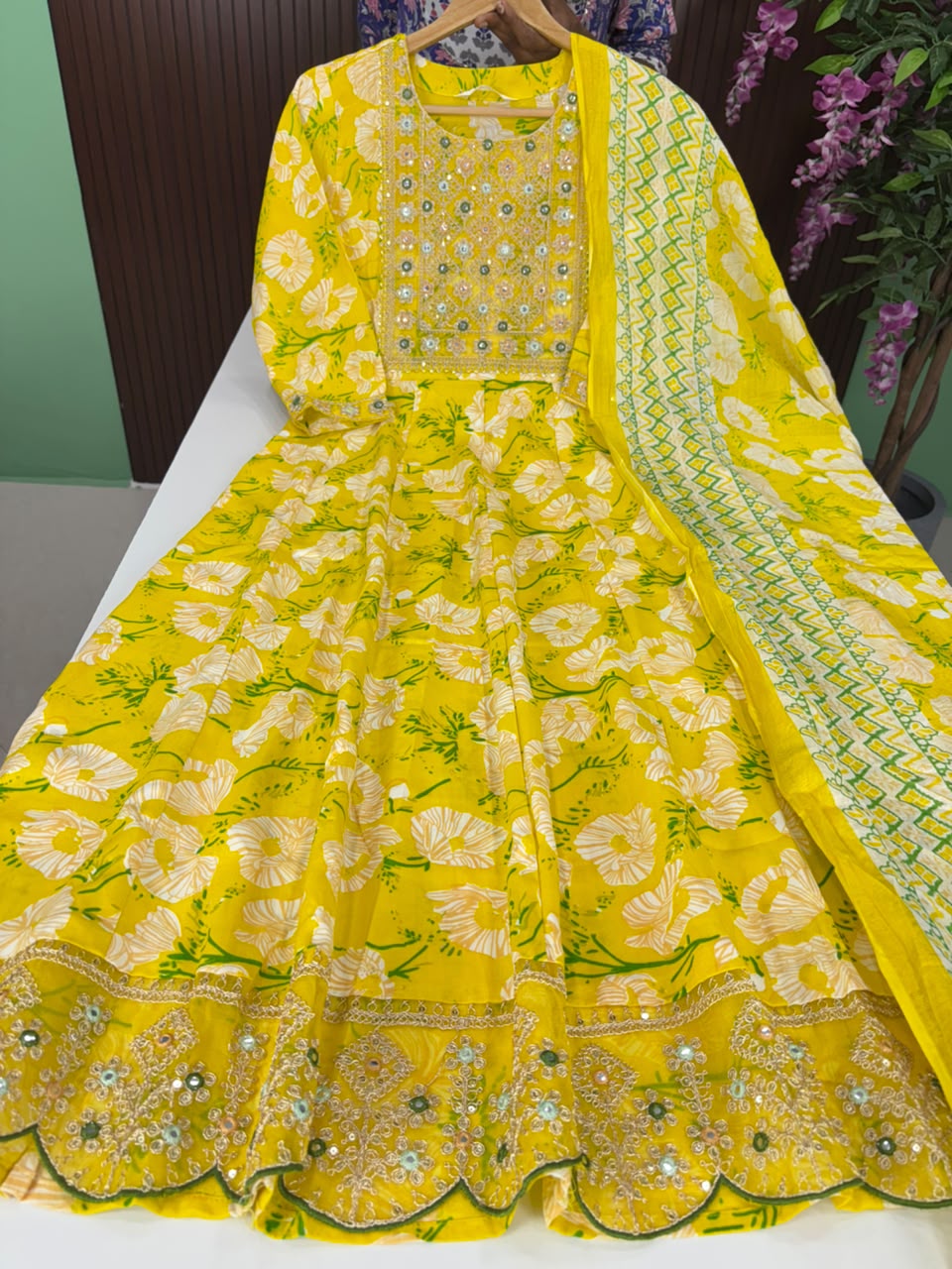 SS6623 Full Length Anarkali Dupatta Set