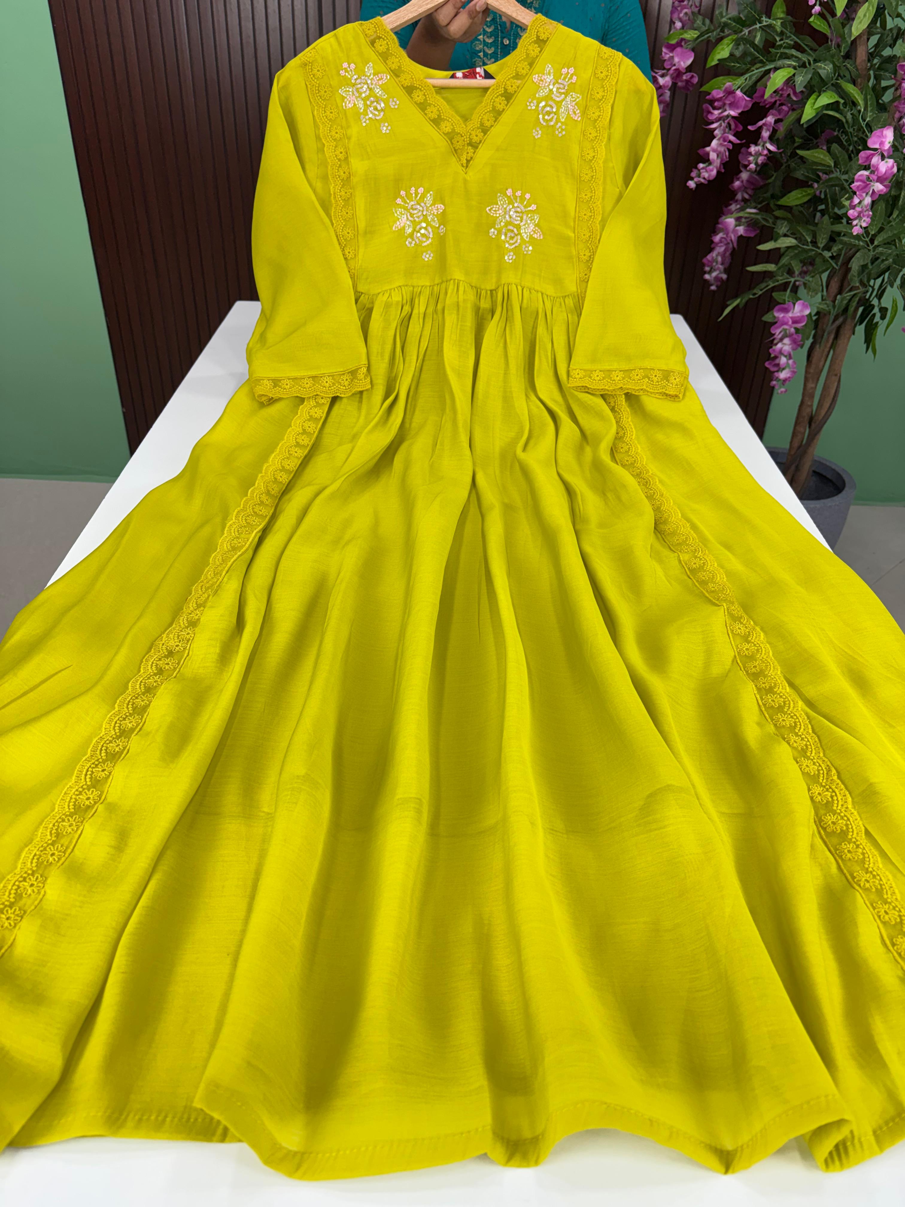SS6653 Premium Mul Chanderi Anarkali