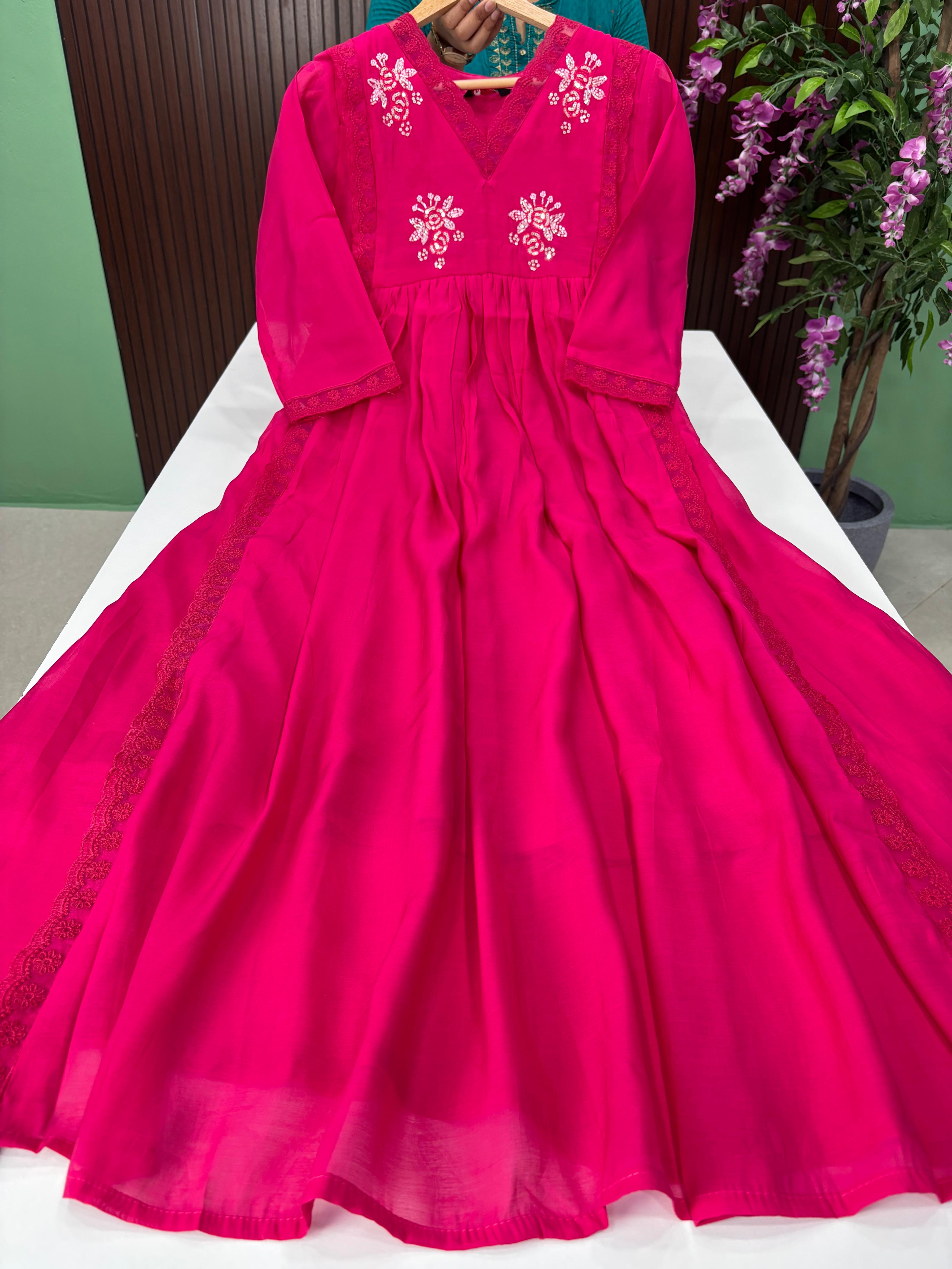 SS6651 Premium Mul Chanderi Anarkali