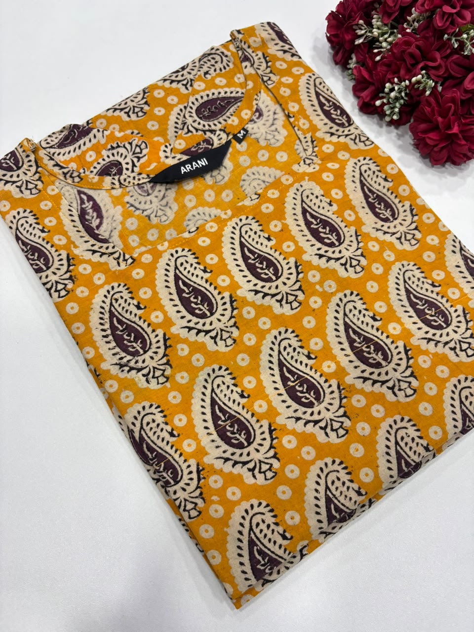SS6744 Kalamkari Printed Cotton Kurti