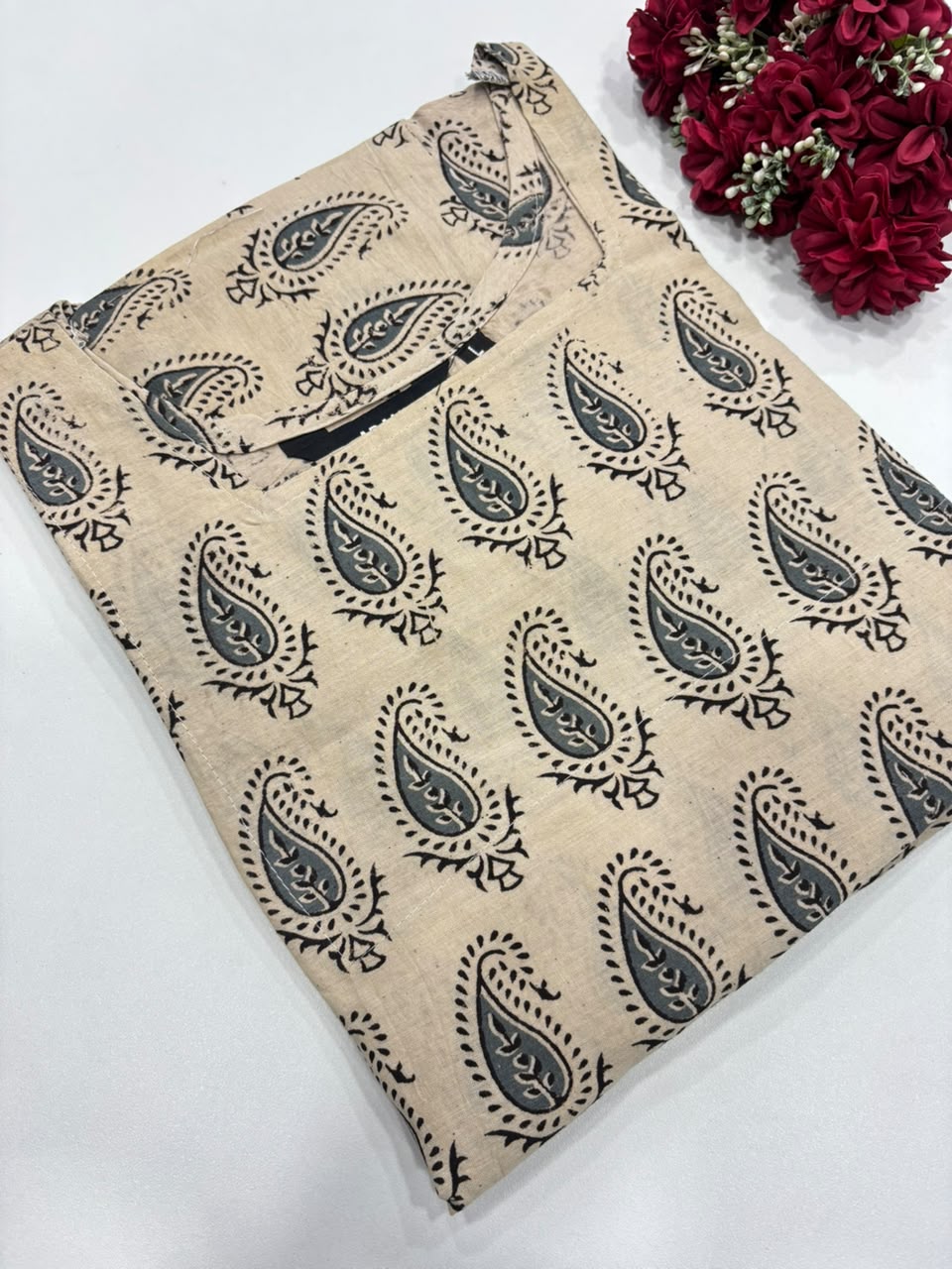 SS6743 Kalamkari Printed Cotton Kurti