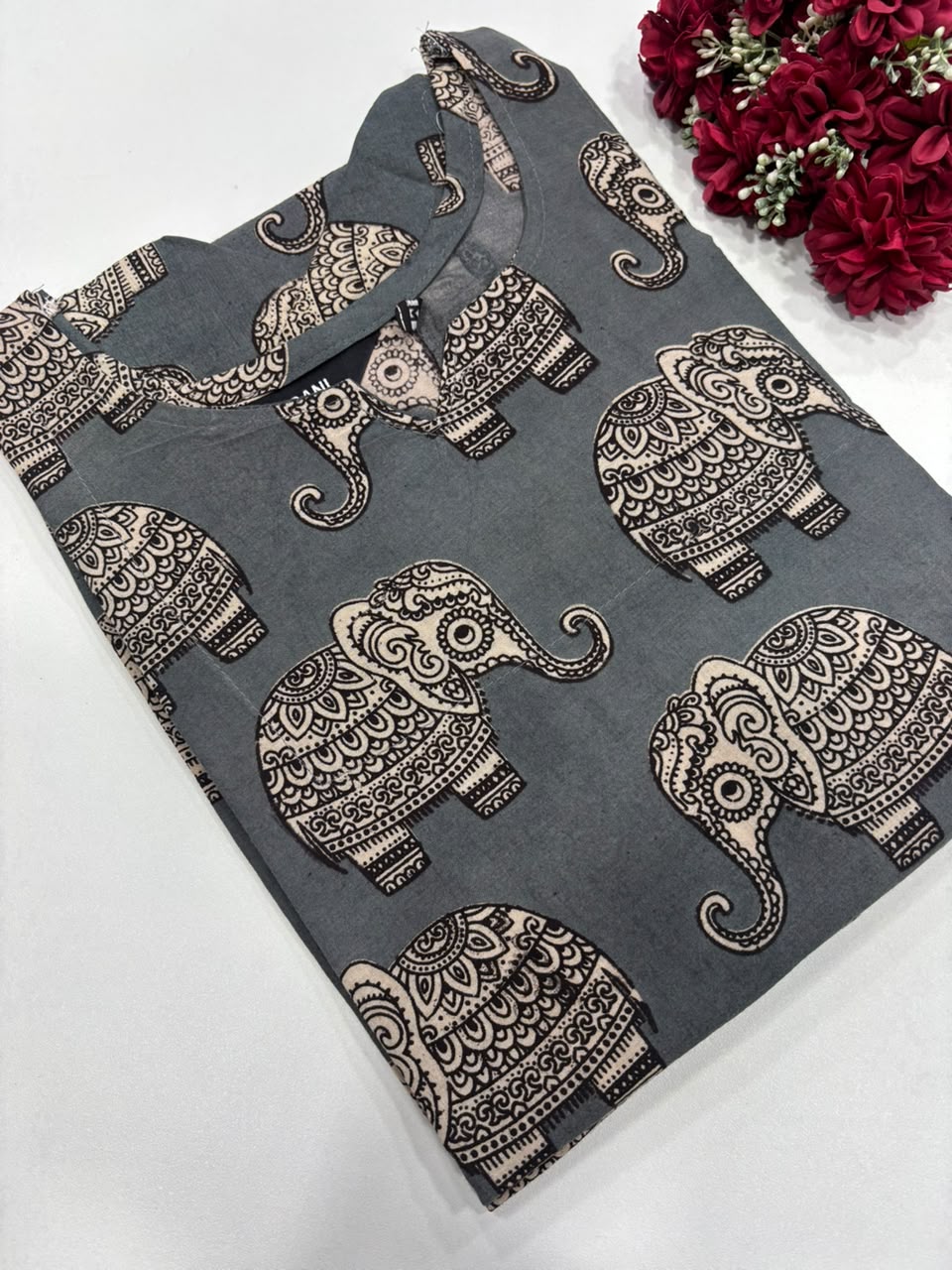 SS6736 Kalamkari Printed Cotton Kurti