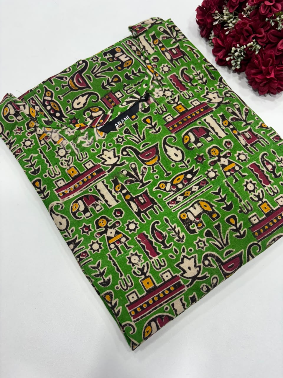 SS6735 Kalamkari Printed Cotton Kurti