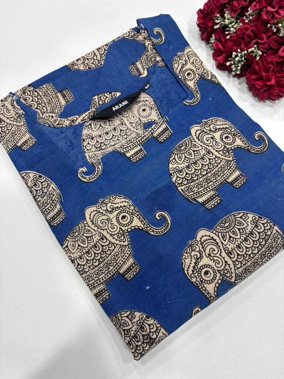 SS6737 Kalamkari Printed Cotton Kurti