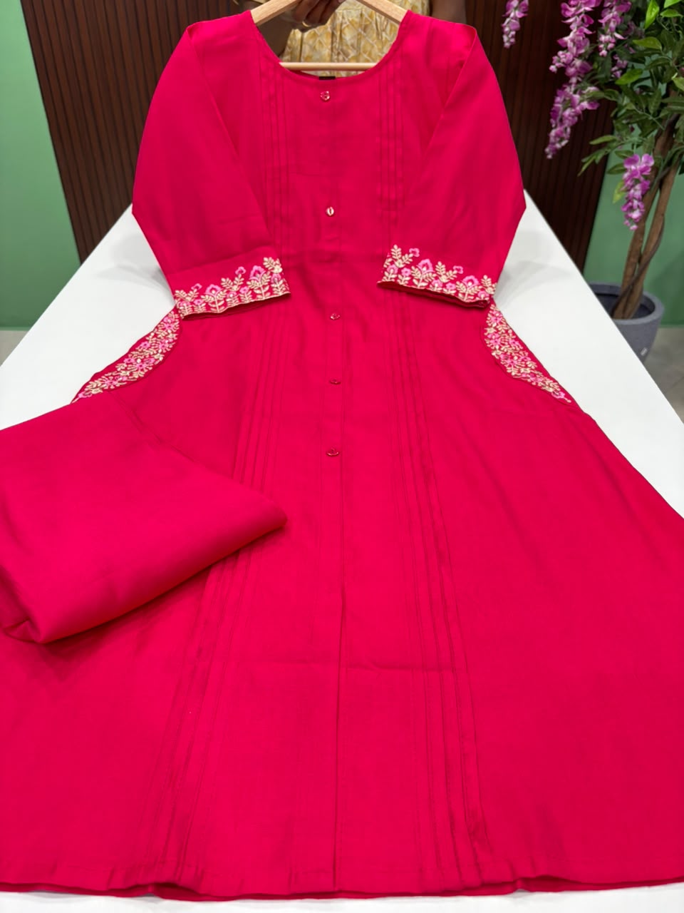 SS6932 Trendy Vatican Co-ord Set -RANI PINK