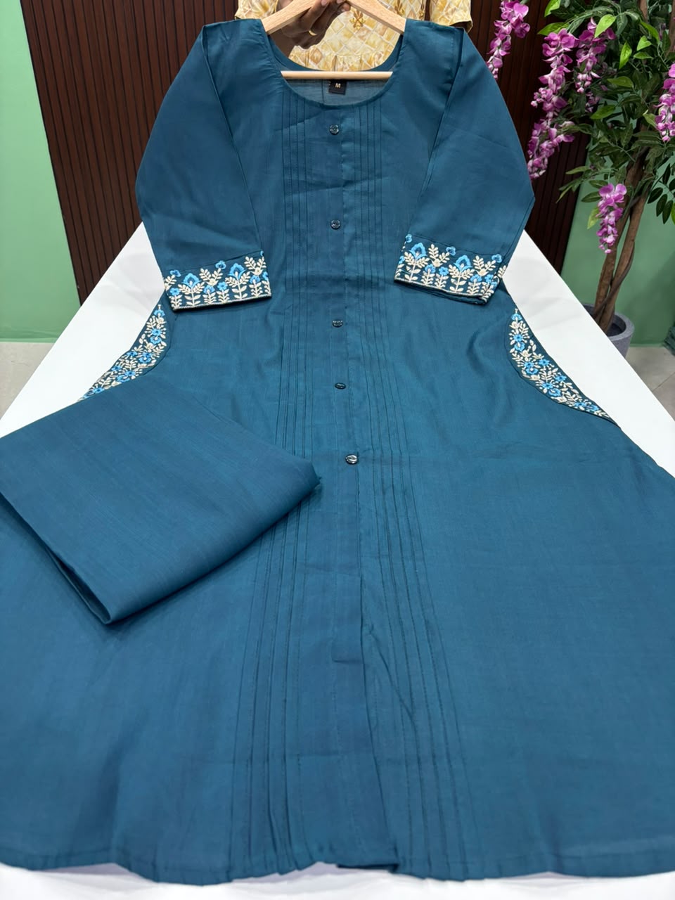 SS6927 Trendy Vatican Co-ord Set- TEAL BLUE