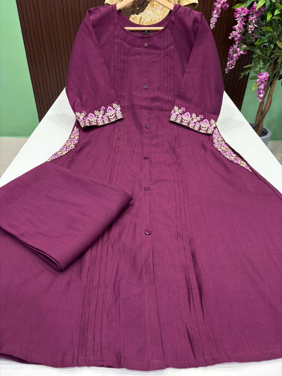 SS6928 Trendy Vatican Co-ord Set-MAROON