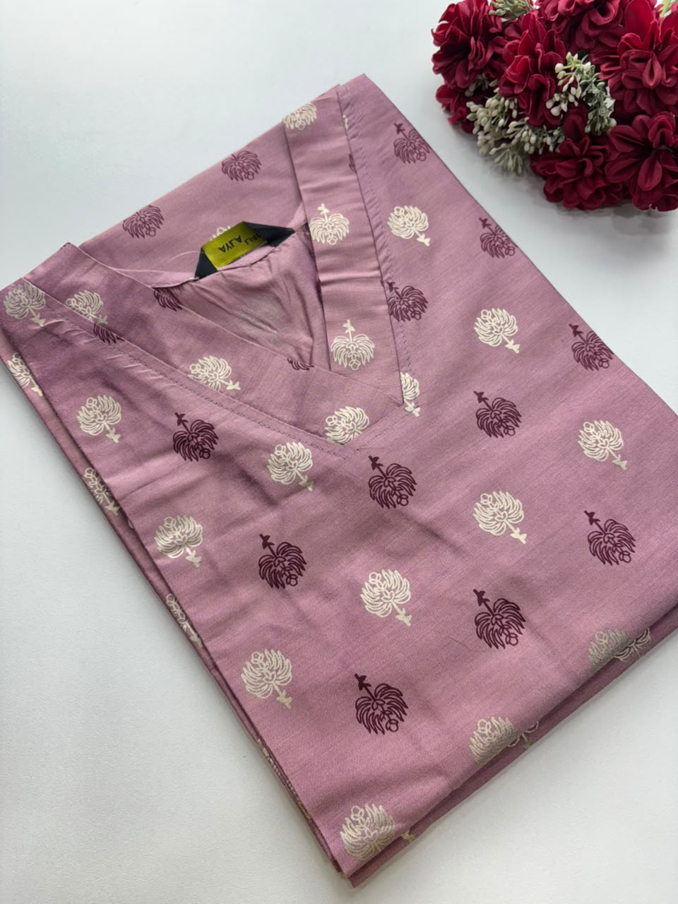 SS7161 Silk Printed Side Open Kurti