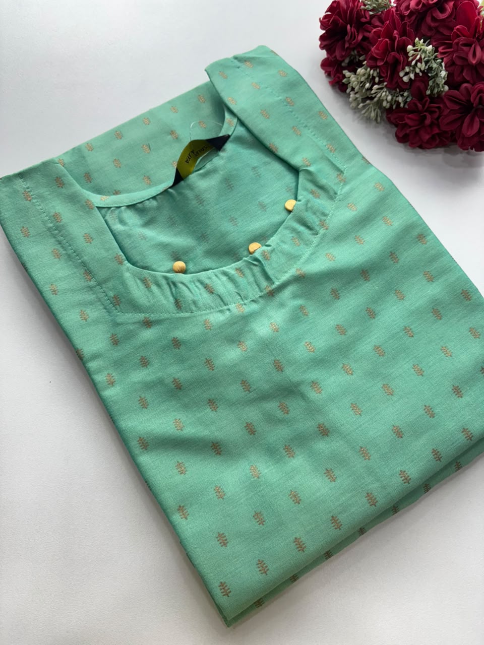 SS7153 Silk Printed Side Open Kurti