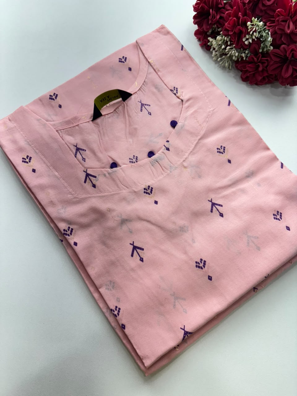 SS7157 Silk Printed Side Open Kurti