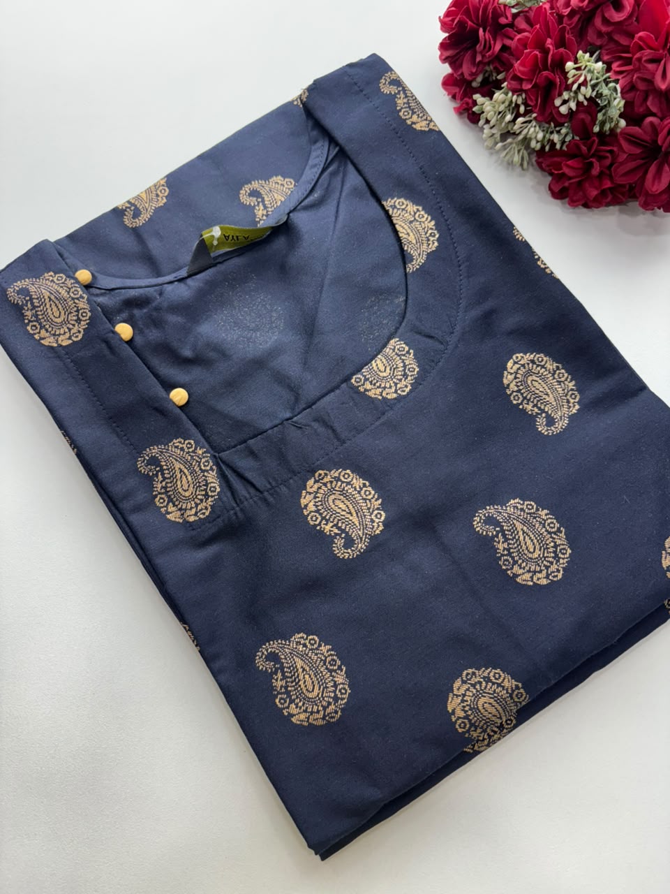 SS7159 Silk Printed Side Open Kurti