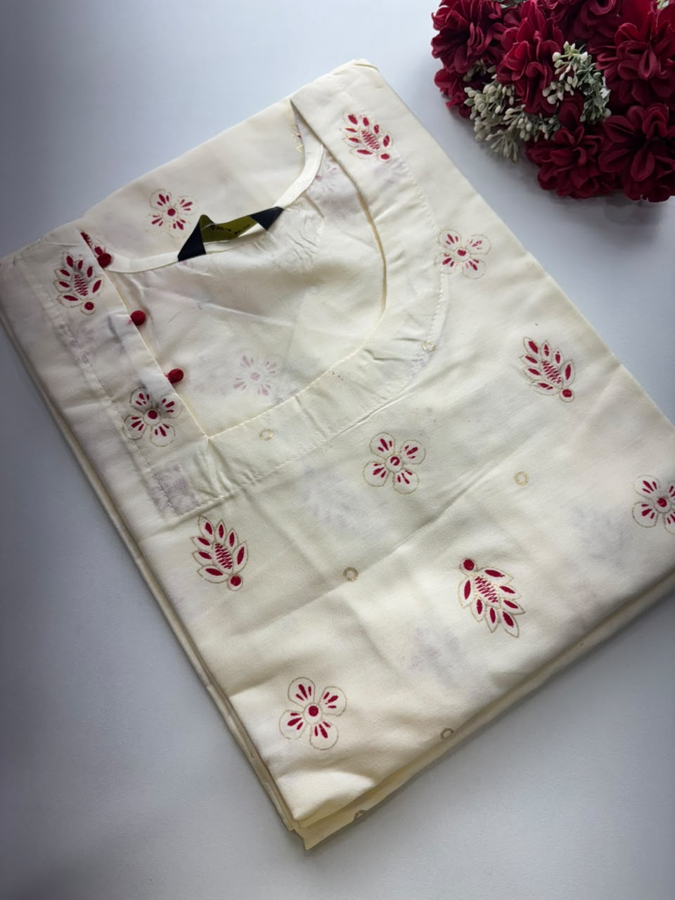SS7155 Silk Printed Side Open Kurti