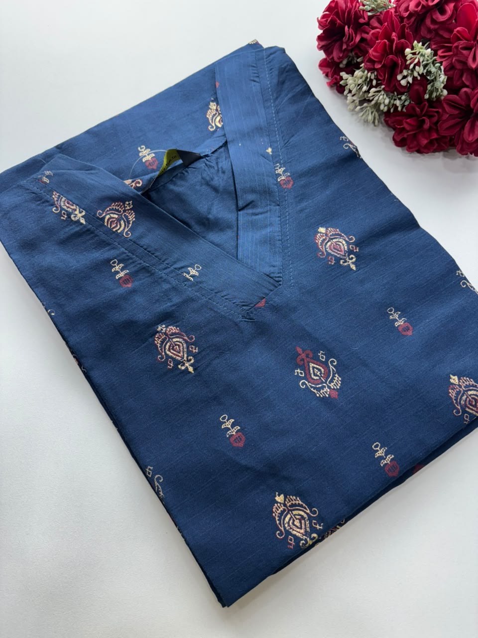 SS7158 Silk Printed Side Open Kurti