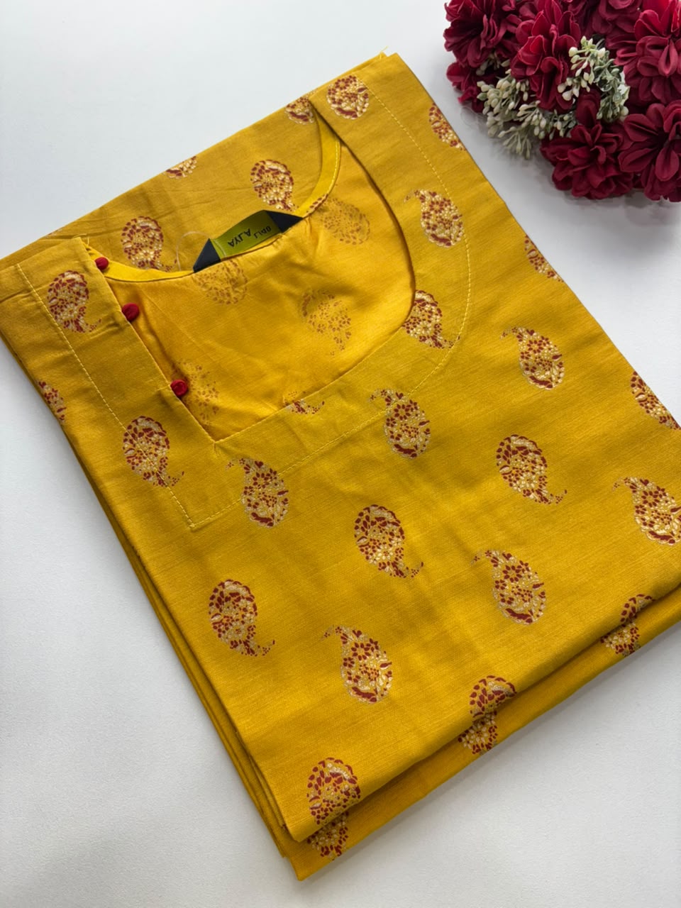 SS7156 Silk Printed Side Open Kurti