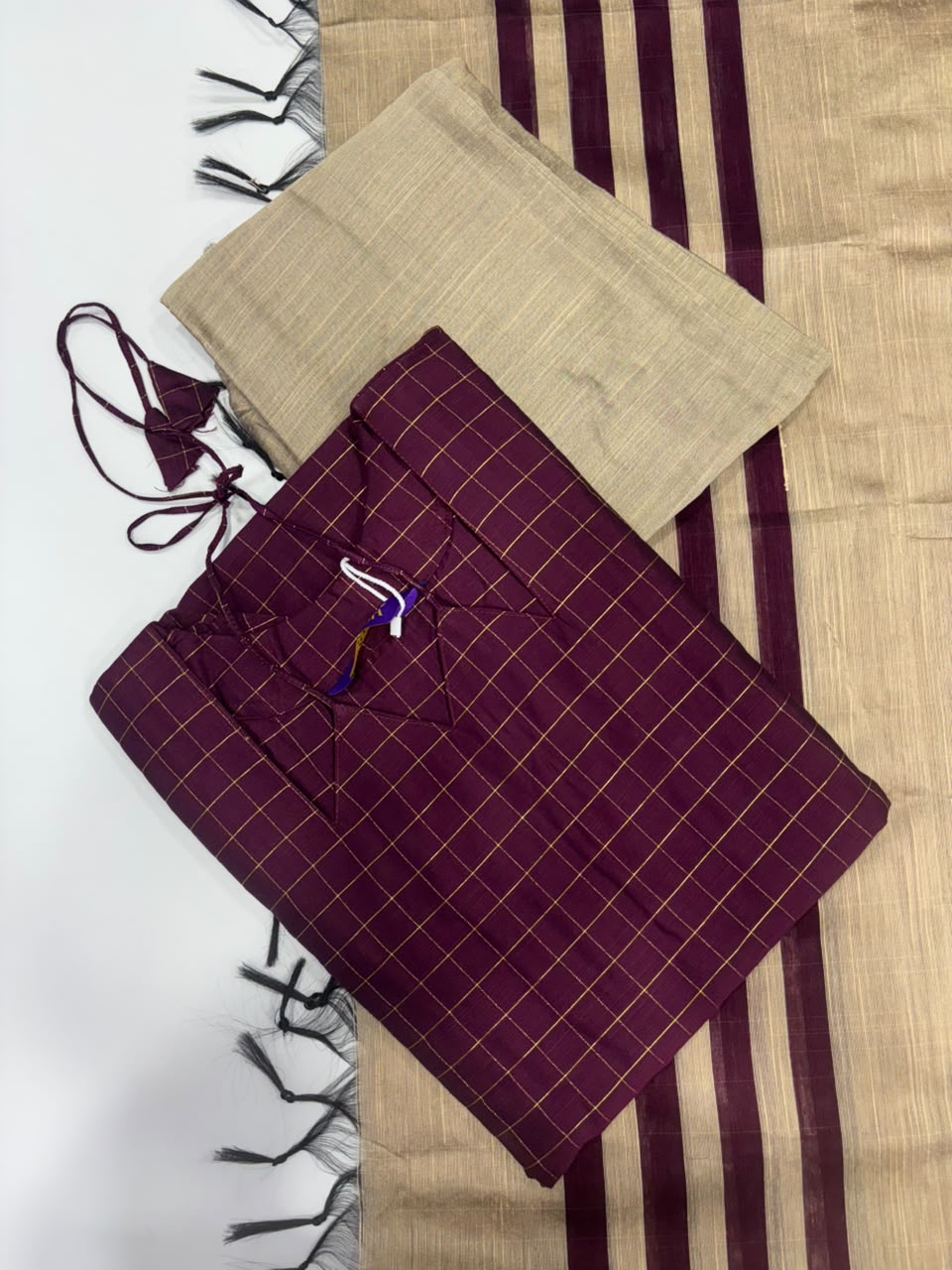 SS7196 Raw Silk Salwar Set -WINE