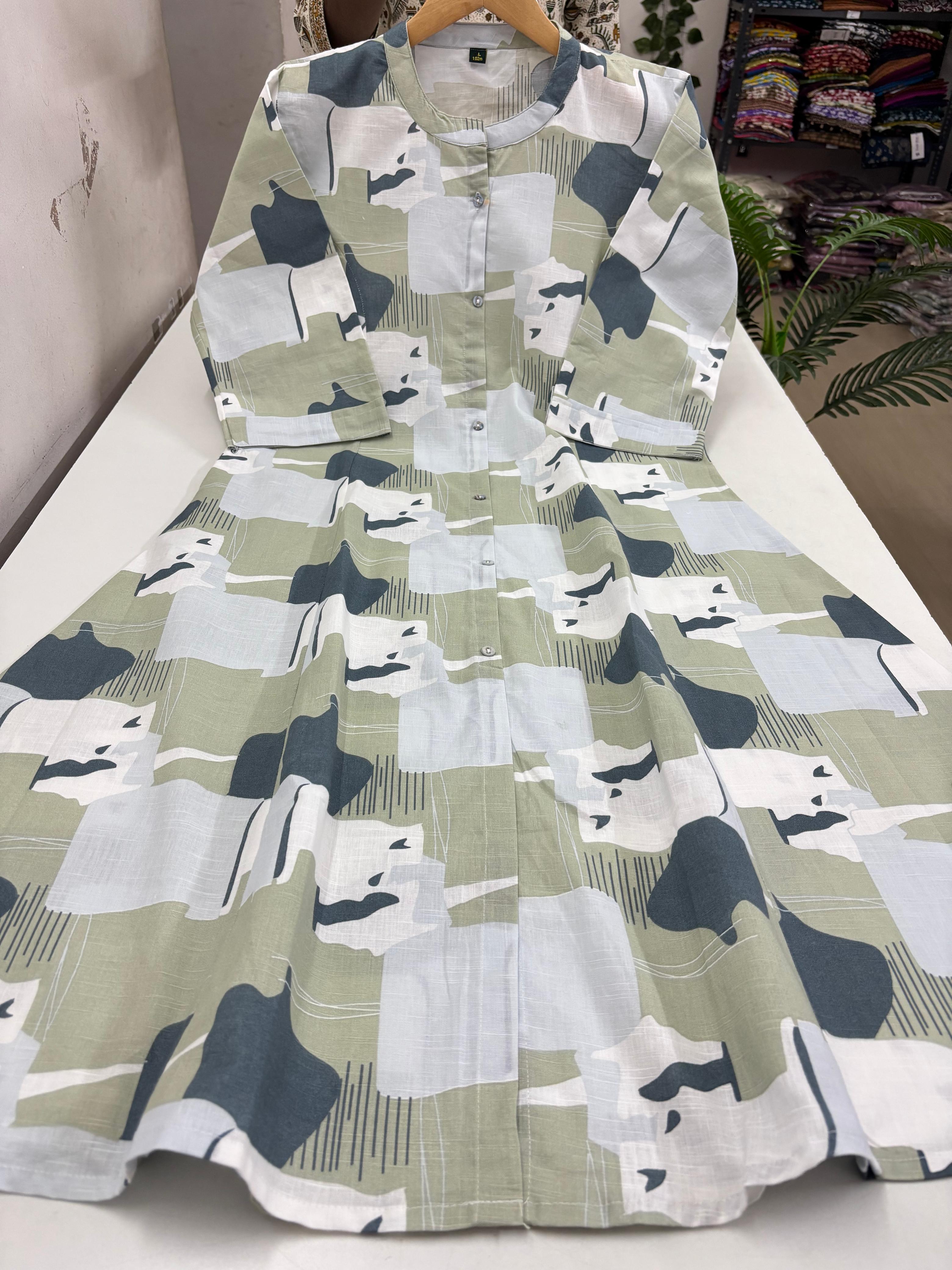 Flex Cotton A Line Kurti