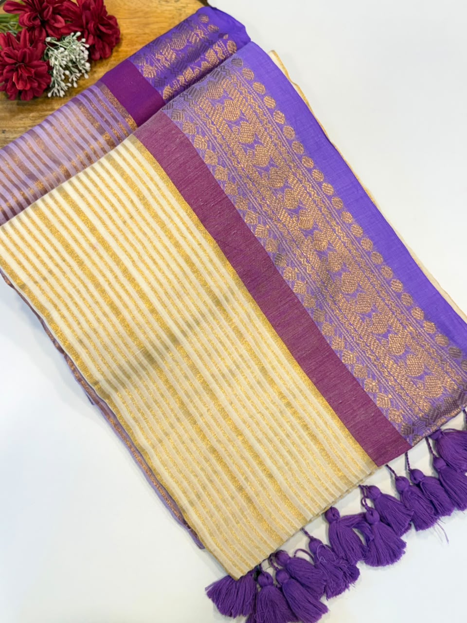 SS7680 Premium Mul Cotton Saree with Kanchi Border
