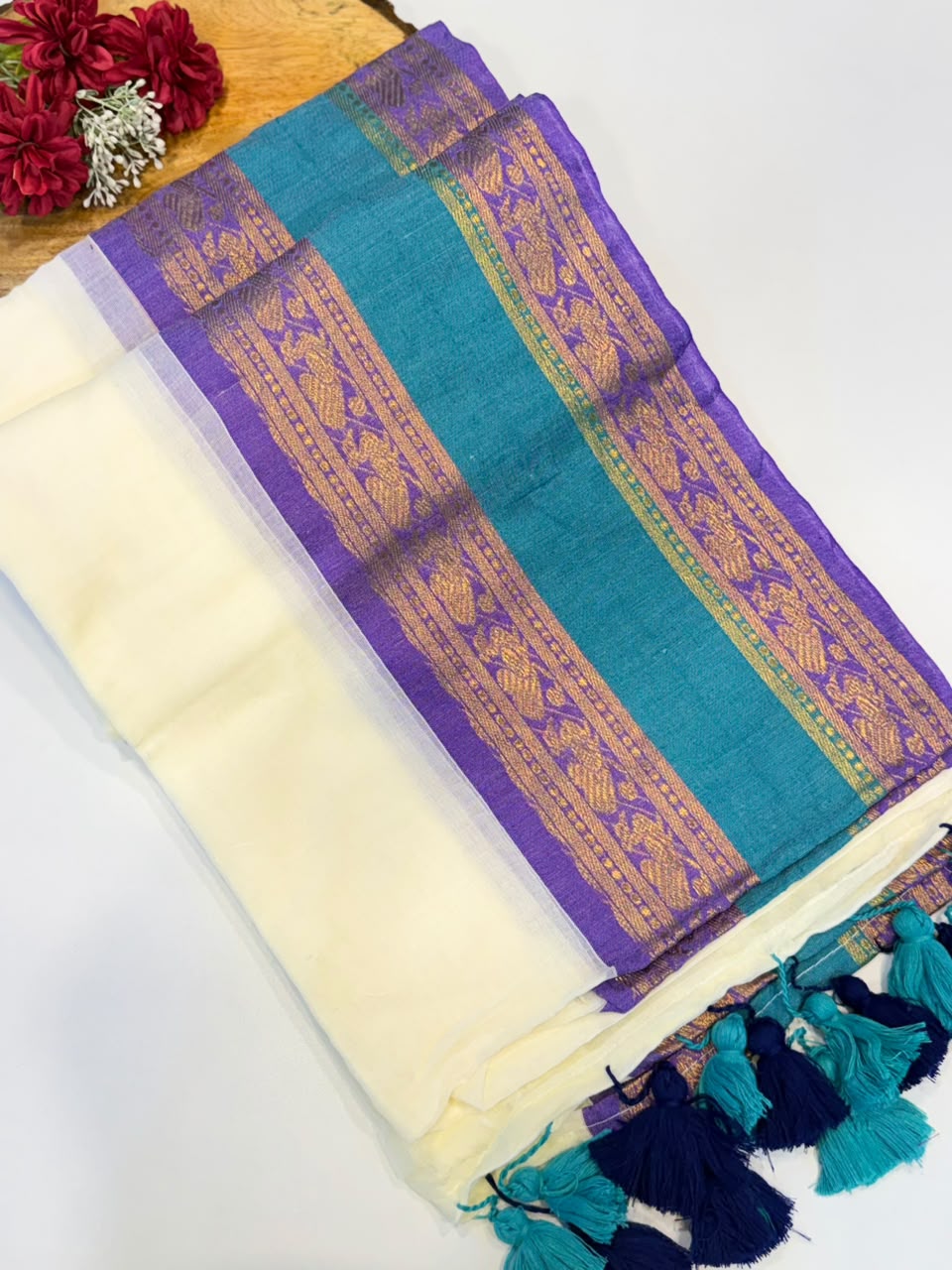 SS7674 Premium Mul Cotton Saree with Kanchi Border