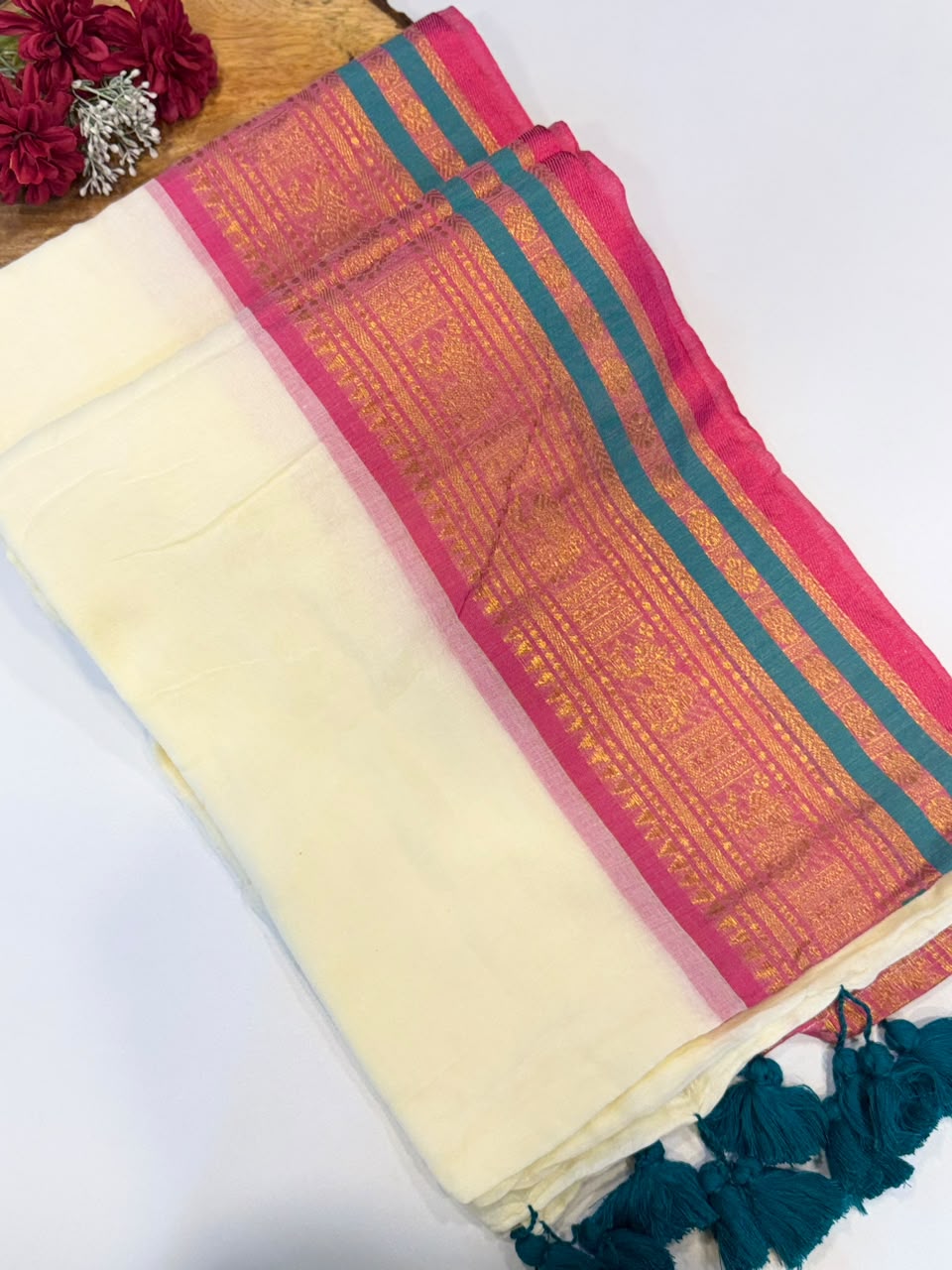 SS7678 Premium Mul Cotton Saree with Kanchi Border
