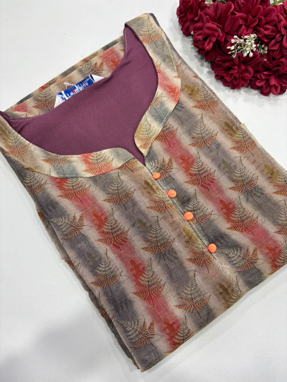 SS8208  Premium Tissue Silk Kurti