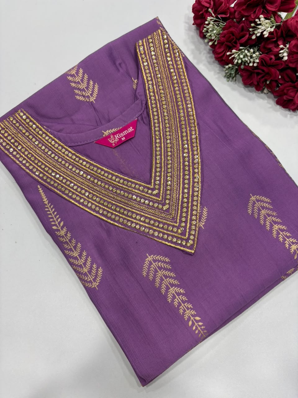 SS8639 Elegant Office Wear Vatican Kurti - LAVANDER