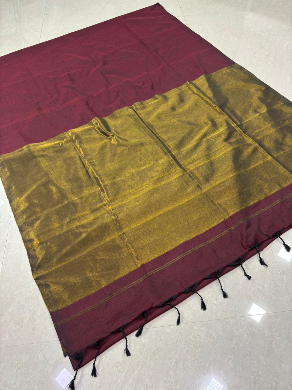 SS8987 Nayanthara Inspired Khadi Cotton Saree