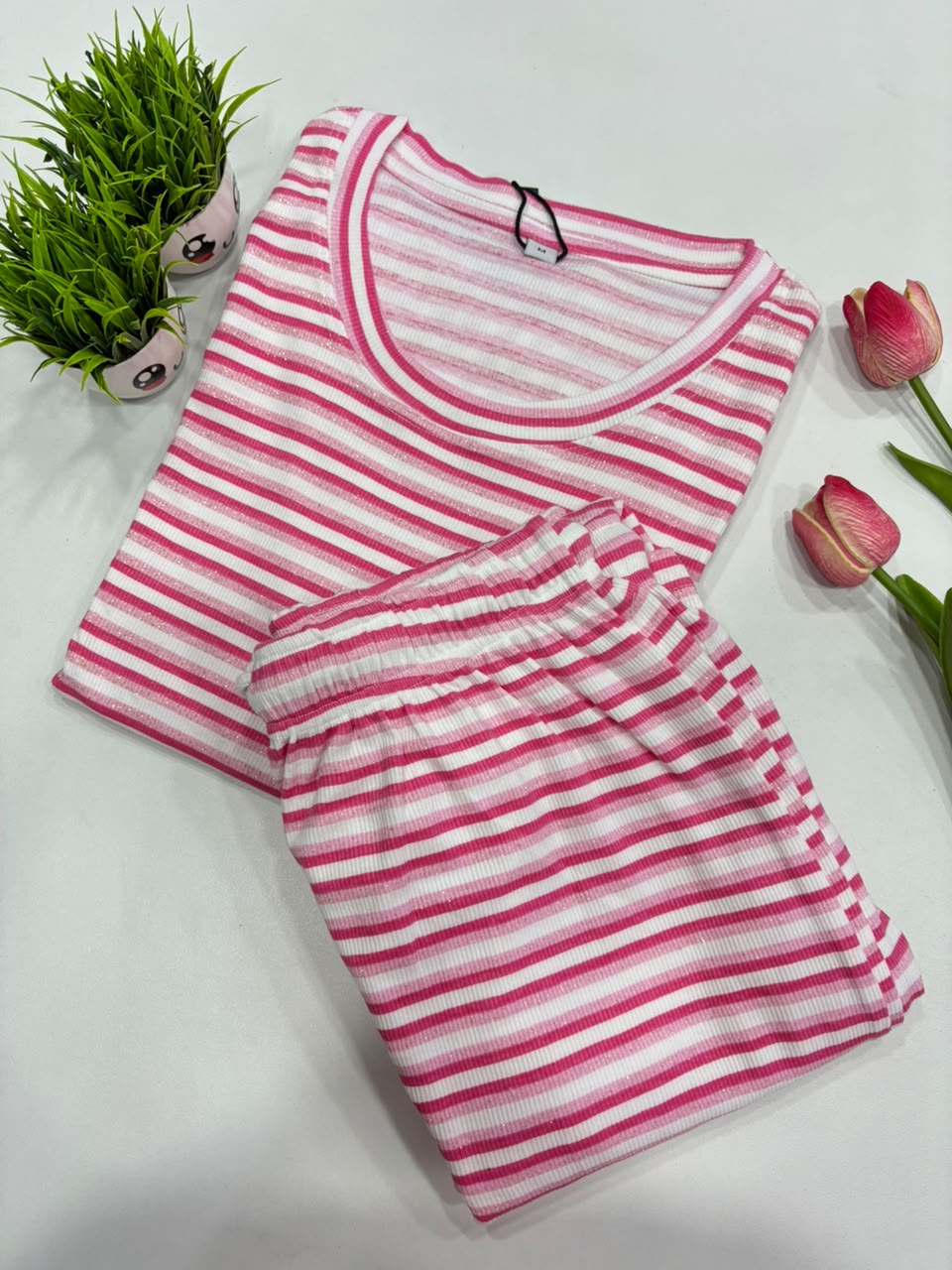 SS9312 Women’s knitted cotton Night Suit