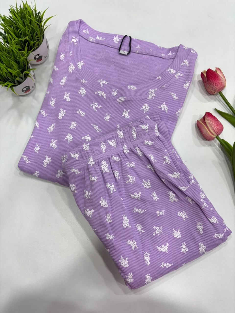 SS9315 Women’s knitted cotton Night Suit