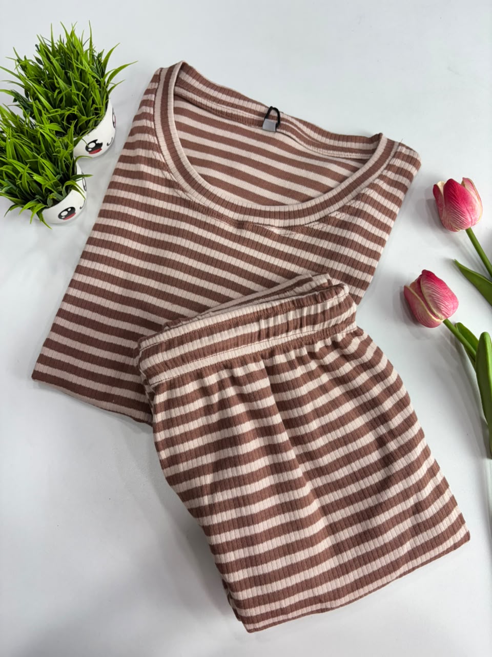 SS9316 Women’s knitted cotton Night Suit