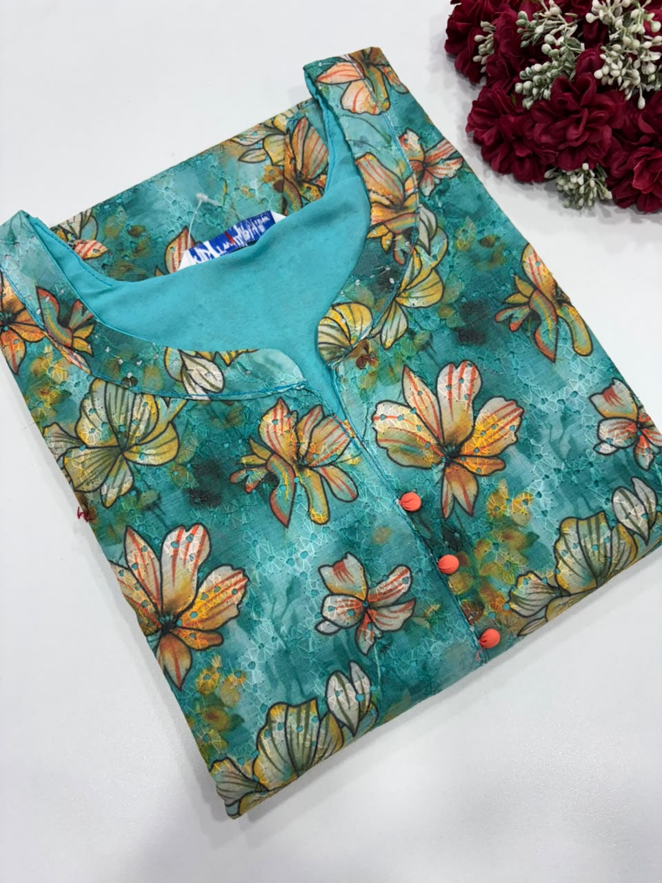 SS9676 Premium Hakoba Cotton Kurti