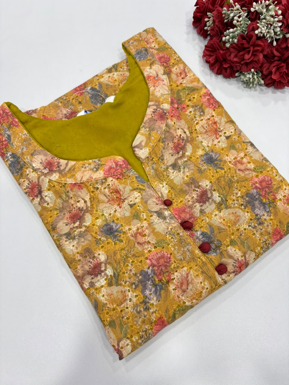 SS9682 Premium Hakoba Cotton Kurti