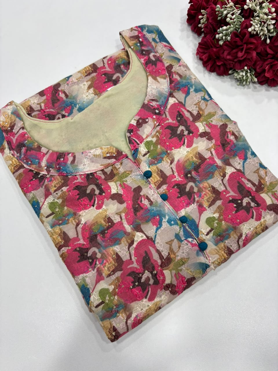SS9674 Premium Hakoba Cotton Kurti