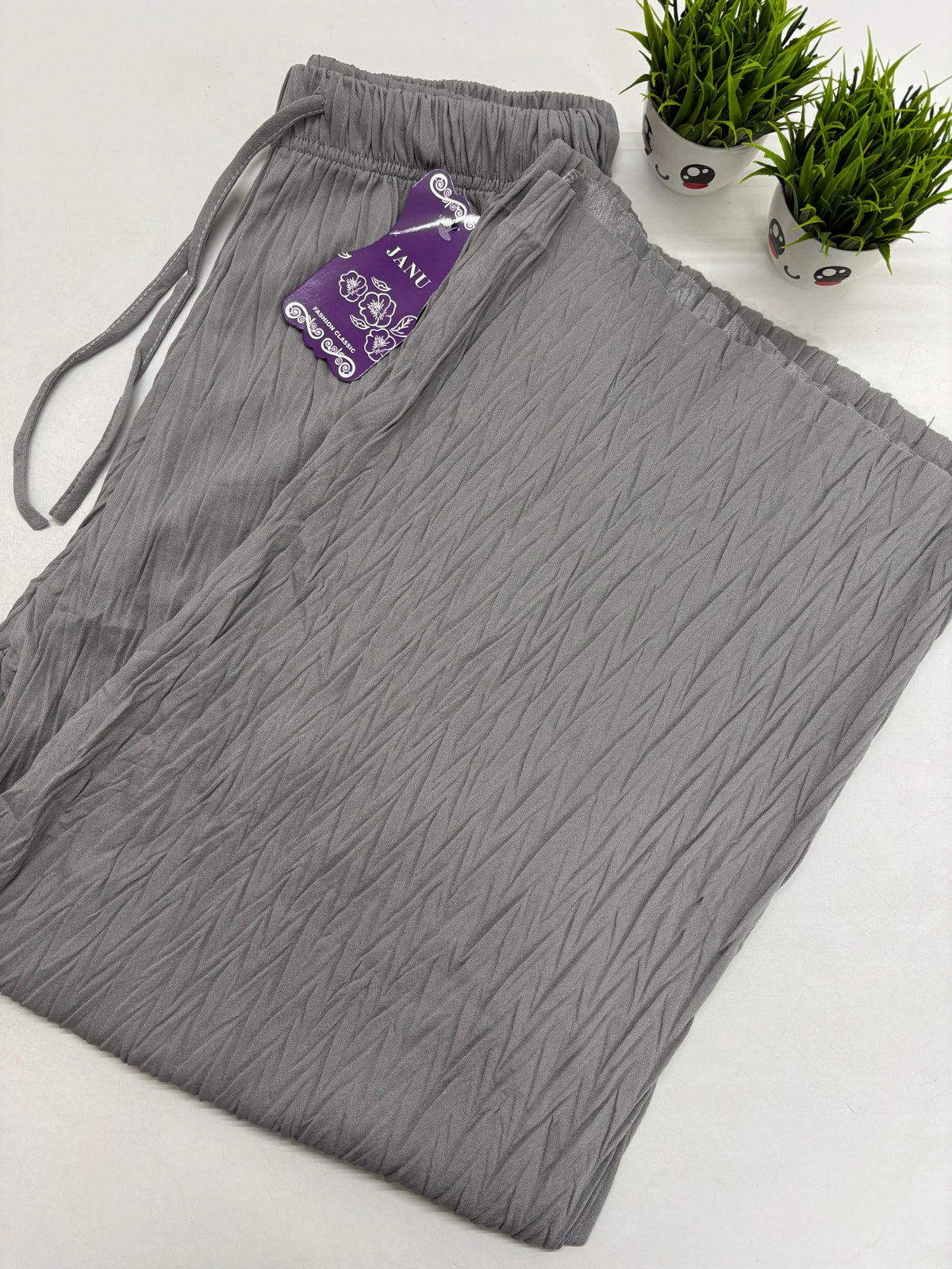 SS9829 Palazzo Pants - GREY