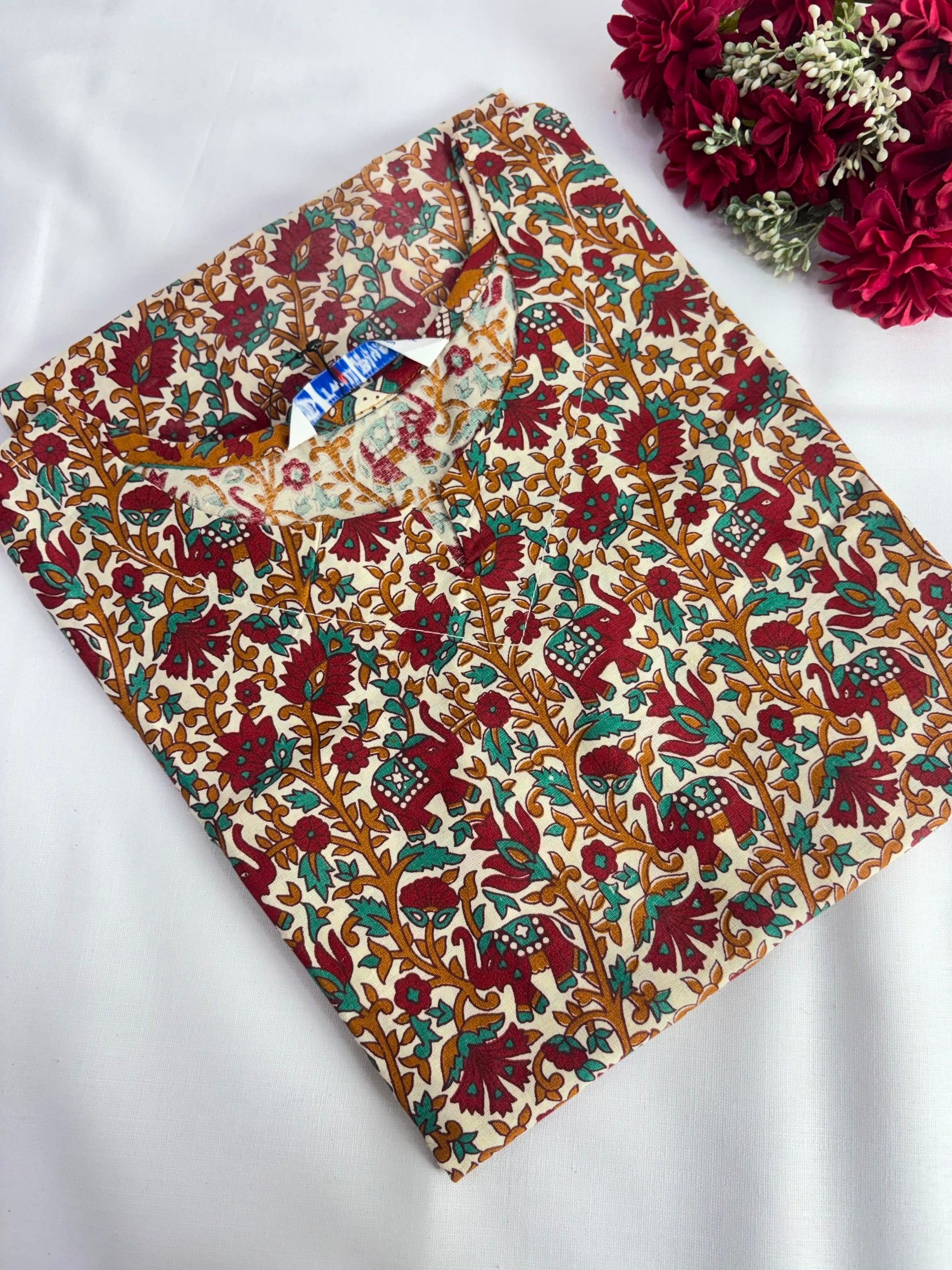 Kalamkari printed cotton kurti 5
