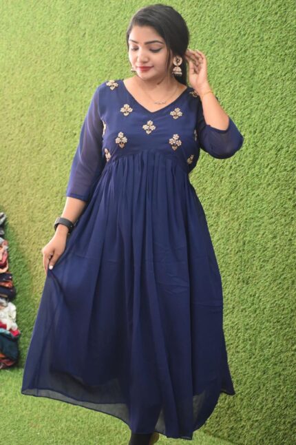 Georgette Alia Cut kurti