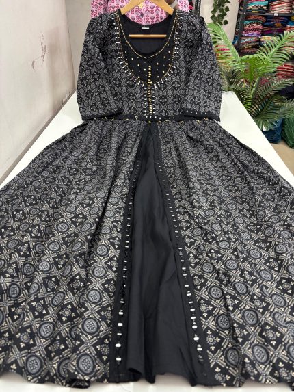 Rayon Long Umbrella Gown