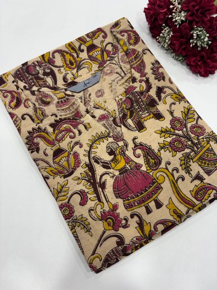 Pure Cotton Kalamkari Printed Kurti