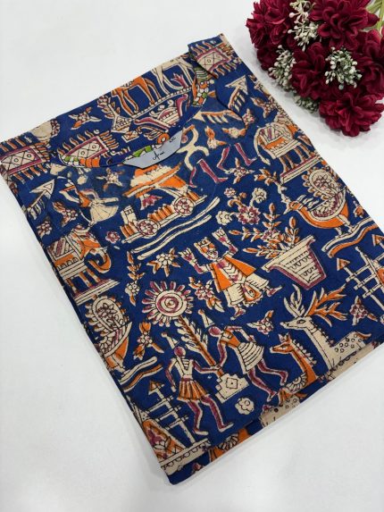 Pure Cotton Kalamkari Printed Kurti