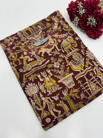 Pure Cotton Kalamkari Printed Kurti