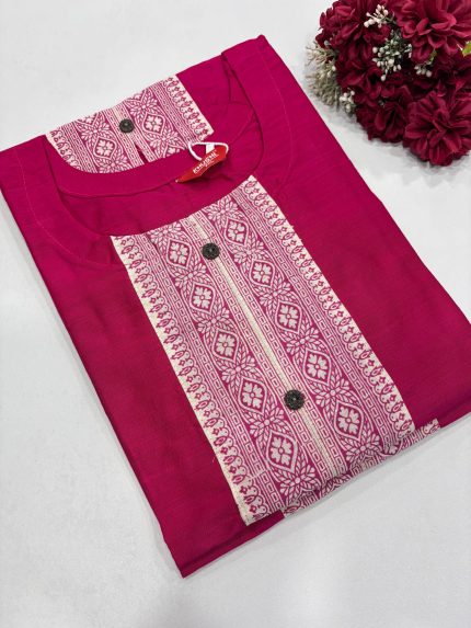 Semi Raw Silk Kurti