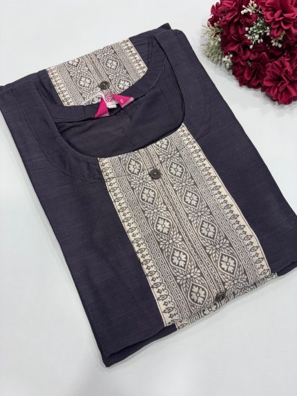 Semi Raw Silk Kurti
