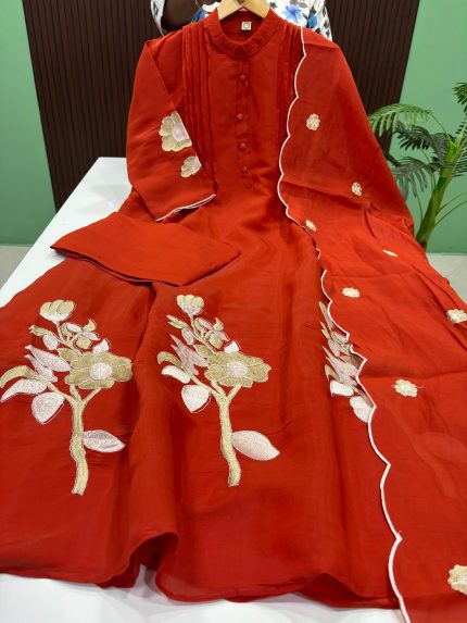 Premium Mul chanderi Anarkali Suit