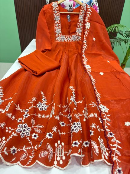 Premium Mul chanderi Anarkali Suit