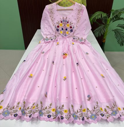 Mul Cotton Embroidery Maxi