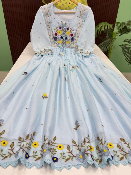 Mul Cotton Embroidery Maxi