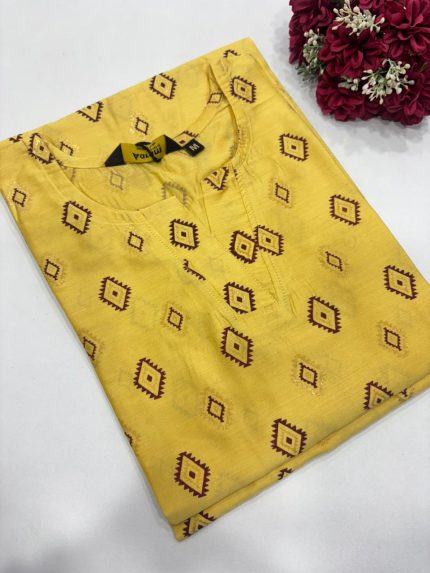 Silk Side Open Kurti