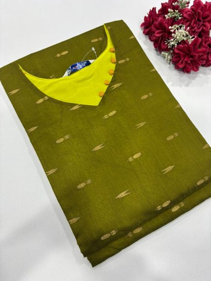 Butta Silk Side Open Kurti